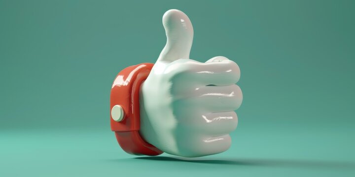 A thumbs up gesture. AI.