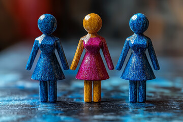 Aufkleber - a business creating policies to promote gender equality and diversity in the workplace, emphasizing 