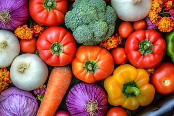 This collection of hybrid vegetables demonstrates their uniqueness and vivid colors in an artistic manner