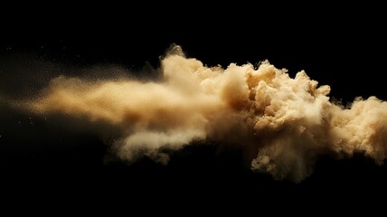 space dust exploding on a black background