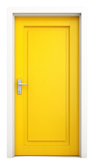 Wall Mural - PNG Empty door open yellow white background architecture.