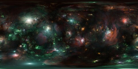 Wall Mural - hyper-realistic 12k hdri skybox with cosmic nebula and stars in 360 degree panorama for cinematic vi