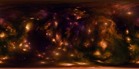 Wall Mural - hyper-realistic 12k hdri skybox with cosmic nebula and stars in 360 degree panorama for cinematic vi