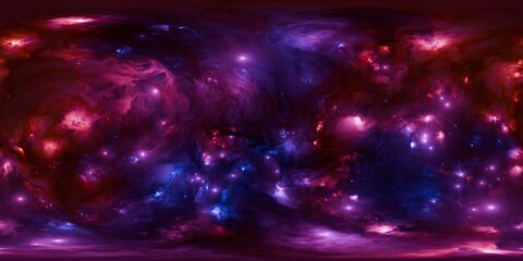 Wall Mural - stunning 12k hdri colorful nebula and stars for immersive space scenes - ideal for sci-fi, vr, and 3