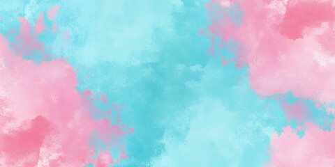Poster - Abstract watercolor background with pink and blue hues.