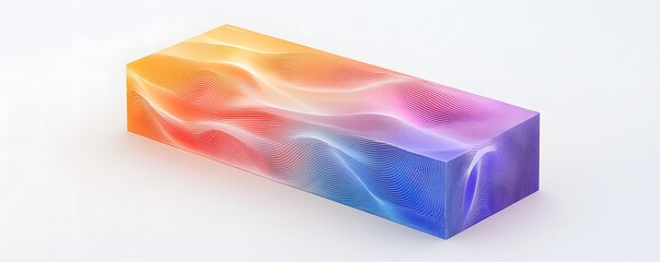 Poster - A vibrant, colorful block with a swirling gradient, perfect for abstract backgrounds and artistic design projects.