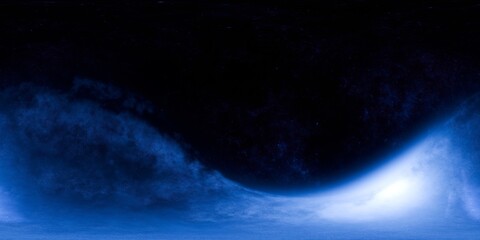 Wall Mural - hyper-realistic hdri 12k space panorama with galaxy nebula and stars - seamless skybox for 360° 3d e