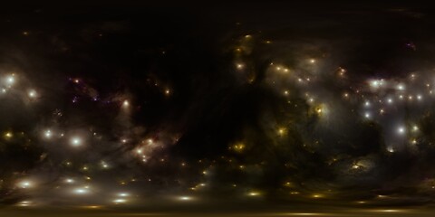 Wall Mural - 360-degree hdr sky map of cosmic gas clouds