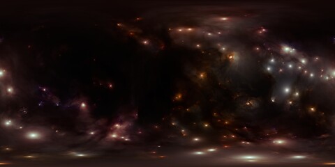 Wall Mural - hdri texture of a colorful stellar nebula
