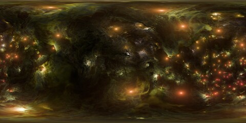 Wall Mural - 360-degree HDR Image-Based Lighting Map of the Cosmos