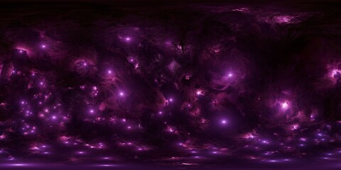 Wall Mural - Stunning starry sky HDRi with purple nebula and cosmic clouds in 360°