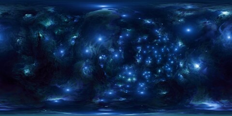 Wall Mural - Ultra-Realistic Seamless 12K HDRi Skybox of Cosmic Nebula and Stars in 360° Equirectangular Panorama - Perfect Environment Map for 3D Scenes, Sci-Fi Visuals, and VFX Lighting