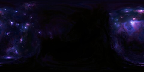 Wall Mural - Seamless 12K HDRi Dark Deep Space Skybox with Stars and Nebula - 360° Environment Map for 3D Scene Lighting and Immersive Sci-Fi Worlds