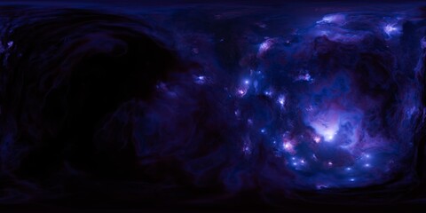 Wall Mural - Ultra-Realistic Seamless 12K HDRi Skybox of Cosmic Nebula and Stars in 360° Equirectangular Panorama - Perfect Environment Map for 3D Scenes, Sci-Fi Visuals, and VFX Lighting