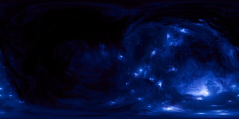 Wall Mural - 360 panoramic  environmental equirectangular projection of deep space galactic nebula and stars hdri map