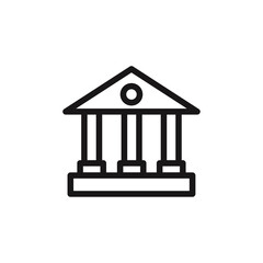 Wall Mural - bank icon vector set outline