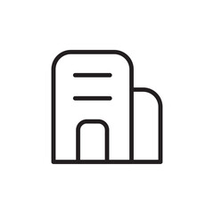 Wall Mural - building icon vector set outline