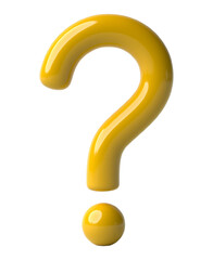 Fototapete - Question mark icon isolated on transparent background. 3D render.