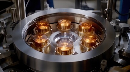 Poster - Circular Machine with Six Golden Components
