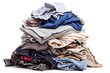 © MahmudulHassan - Pile of dirty laundry on white background