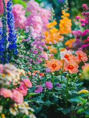 vibrant flower garden