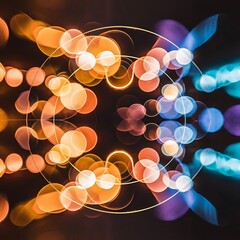 Abstract colorful bokeh background. creative background defocused