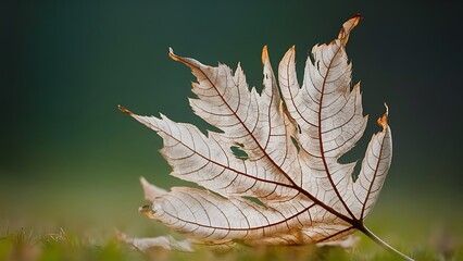 Skeleton leaves background, close up