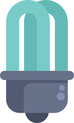 Poster - Modern energy saving fluorescent light bulb providing light, a sustainable and eco friendly lighting solution