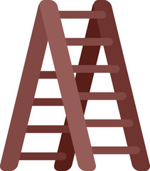 Wall Mural - Brown wooden double sided step ladder standing upright for home maintenance and construction