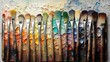 © arsyi_06 - A collection of paintbrushes on a palette.