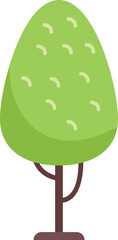 Poster - simple vector illustration of a green stylized tree isolated on white background, perfect for enviro