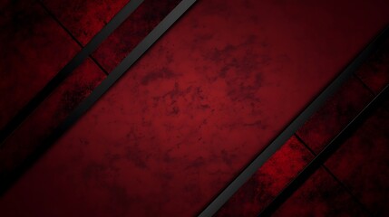 Abstract red and black background with diagonal lines and grunge texture.