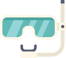 Poster - diving mask with breathing tube allowing you to stay underwater and explore the marine world