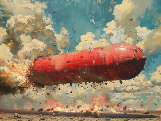 Spaceship Crash: A Dramatic Explosion in the Sky