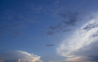 Wall Mural - It is a blue sunset sky.