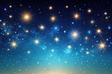 Canvas Print - midnight starry sky gradient background for celestial and nighttime themes