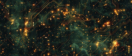 Poster - Seamless Electronic Circuit Board Pattern Design