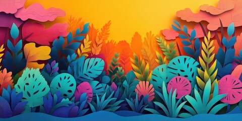 Poster - A cluster of bushes within a woodland area, Woodland Bushes Cluster