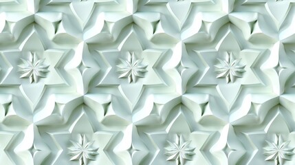 Aufkleber - Elegant White Jade Seamless Pattern Design