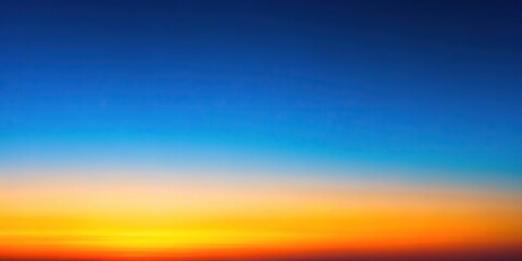 Canvas Print - minimalist amazing blue orange yellow colors sunset sky gradient background