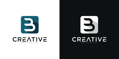 Sticker - Initial letter B logo design template, modern unique design. Premium Vector