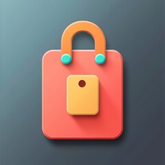 Colorful padlock symbol, representing security and protection on a modern background.