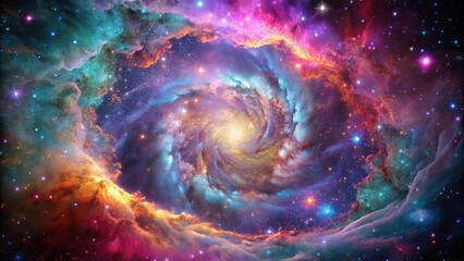 Wall Mural - Cosmic Tapestry of Nebulae, Stars, and Interstellar Dust, A Celestial Canvas of Colors and Light