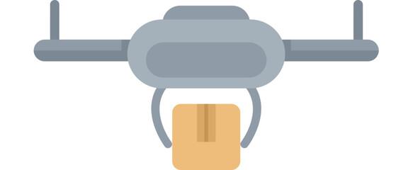 Poster - Modern delivery drone is transporting a package