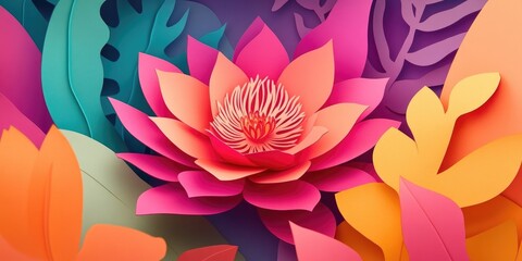 Poster - Flower in serene natural setting 02, Flower in peaceful natural environment