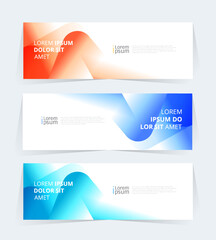 Wall Mural - geometric banner design with vector presentation template.