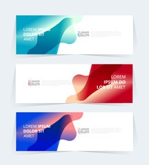 Geometric banner design with Vector presentation template.