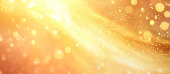 Poster - Abstract background with golden bokeh lights and blurred sunbeams.