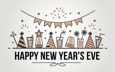 Celebratory New Year's Eve Party Graphic Design