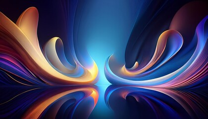 Wall Mural - Beautiful fantasy abstract; curve light abstract background